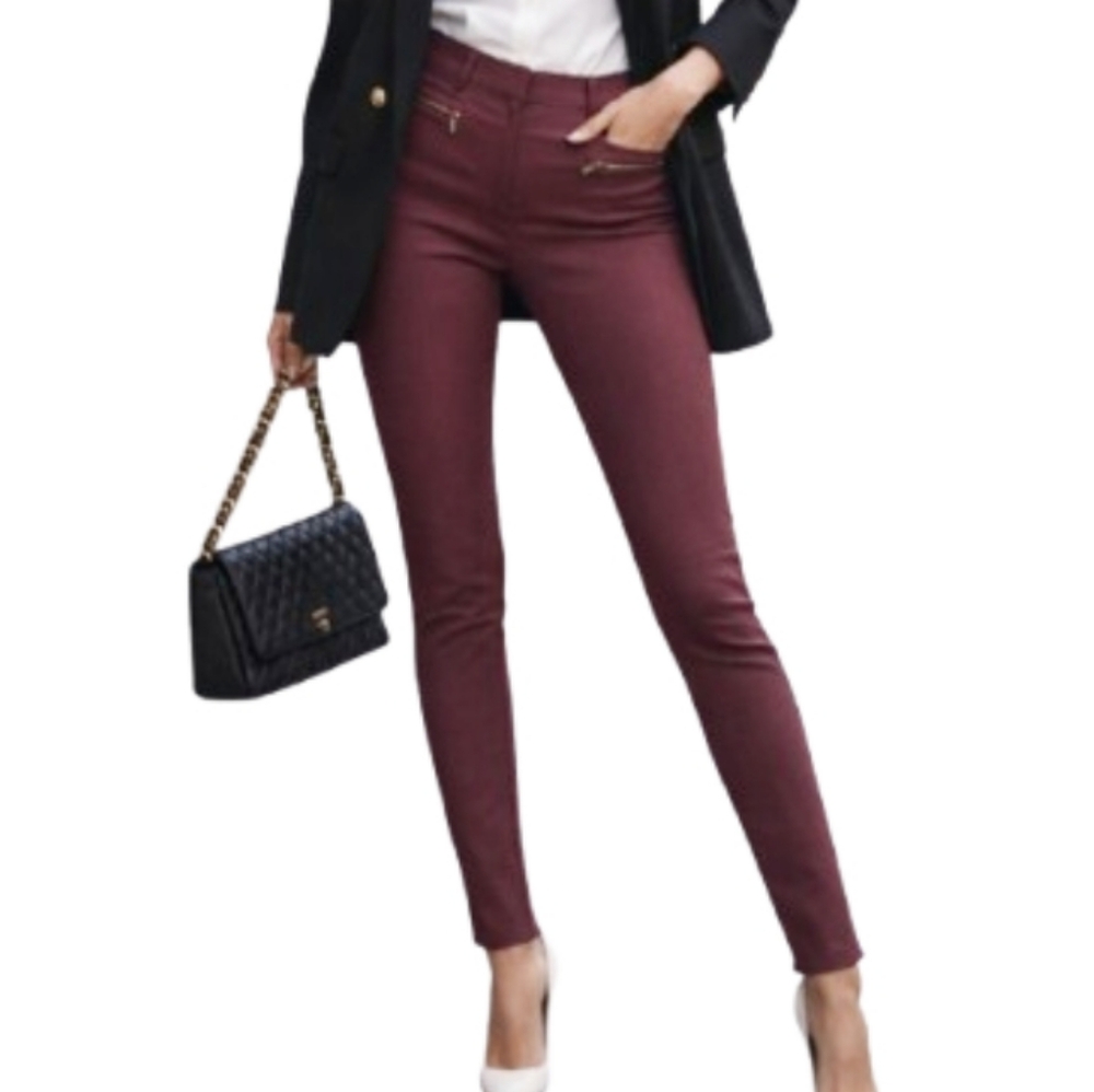 MM By My Michelle Tailored Skinny Pants Wine XL